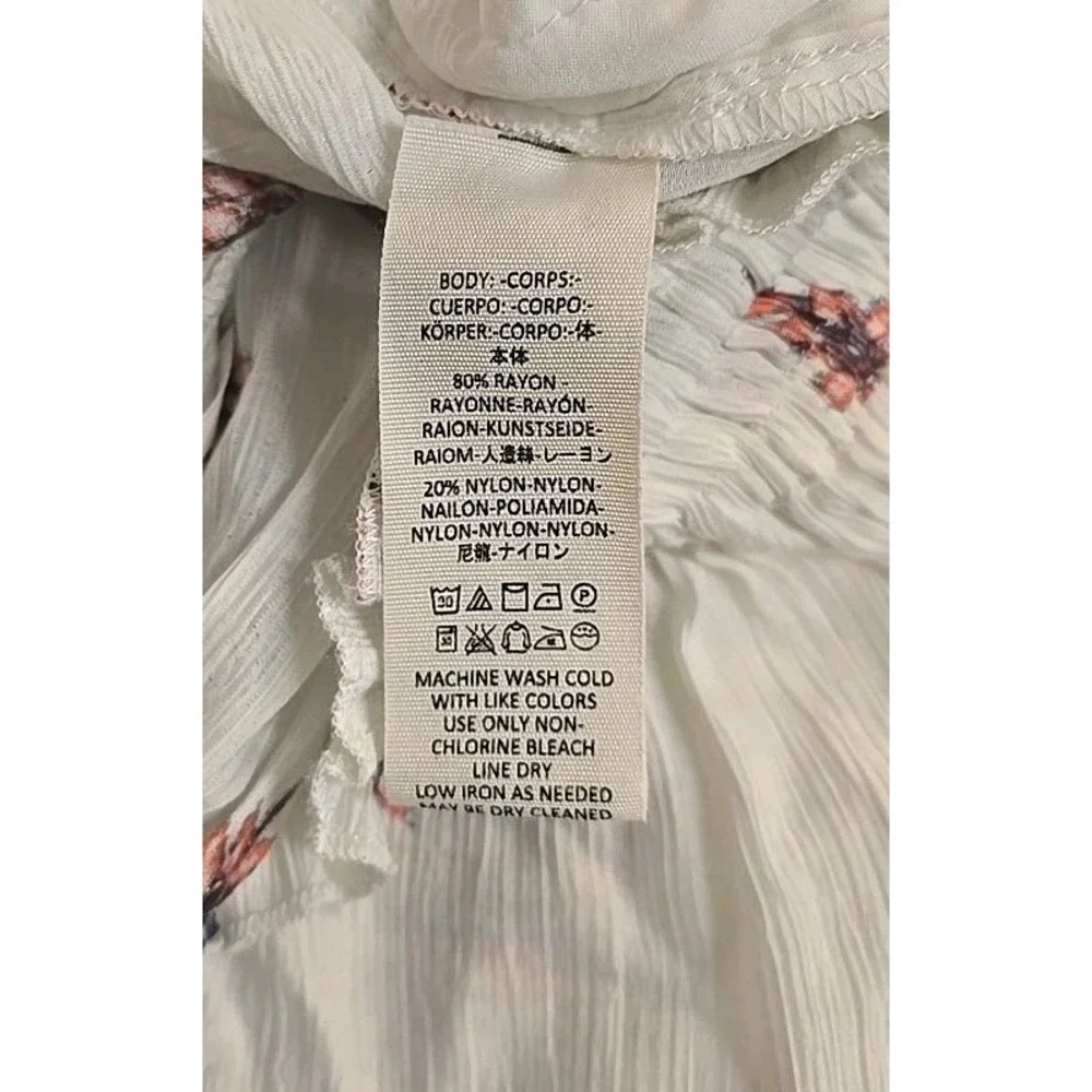 Free People Gold Dust‎ Printed Wide Leg Trousers in Ivory Combo M Cottagecore